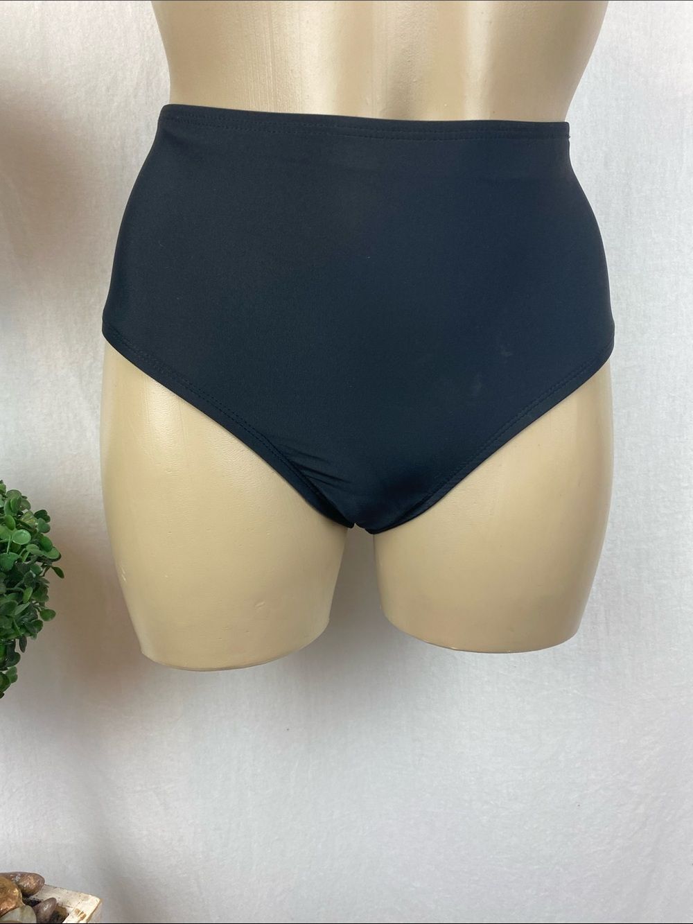 DKNY Black High Waist Bikini Swim‎ Bathing Suit Bottoms M